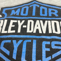 Vintage 1990s Harley Davidson Blue Flames Longsleeve
