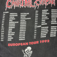 Vintage 1992 Cannibal Corpse Euro Tour T-Shirt