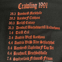 Vintage 1991 Entombed Crawling Germany T-Shirt