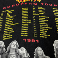 Malevolent Creation 1991 European Tour Vintage T-Shirt