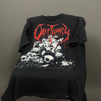 Obituary 1991 Pile Of Skulls Vintage T-Shirt