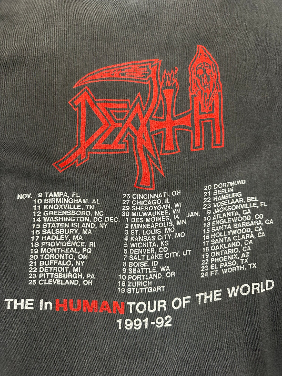 Vintage 1991 Death Human T-Shirt