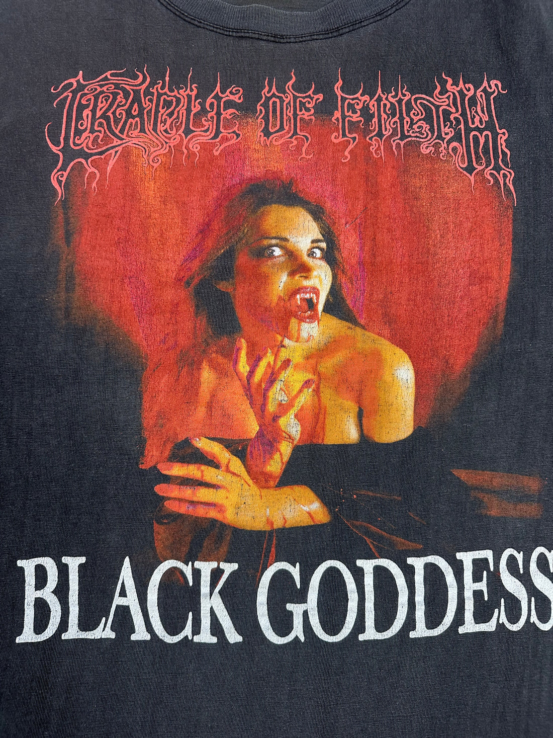 Vintage 1994 Cradle of Filth Black Goddess T-Shirt