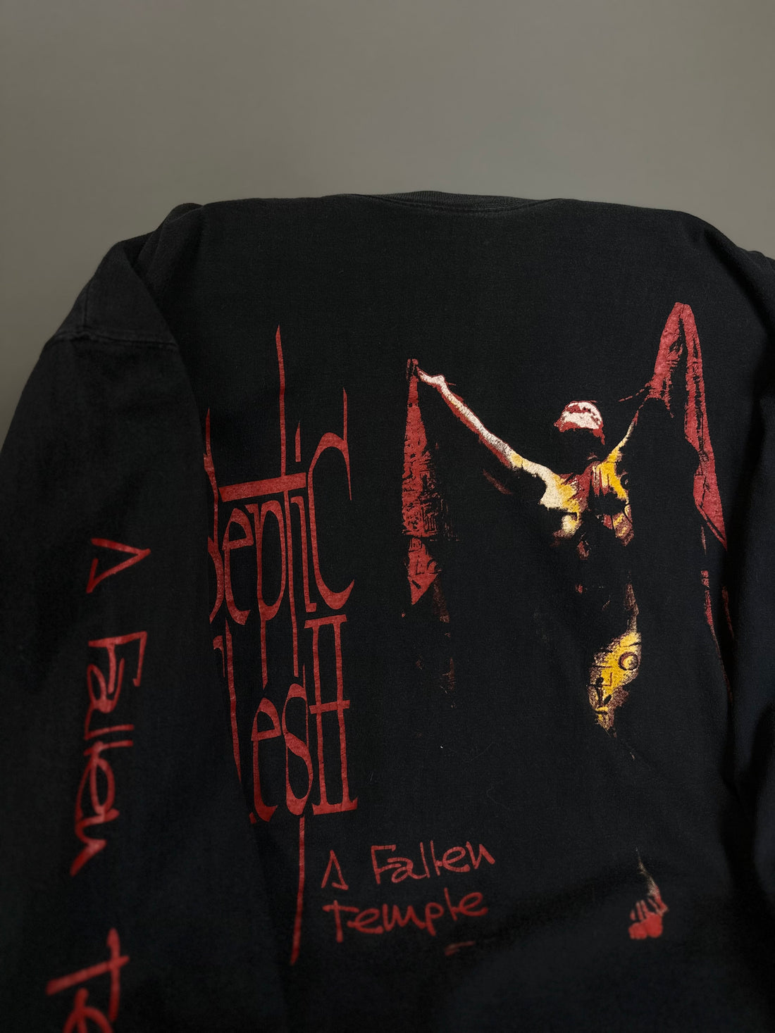 Vintage 1998 Septic Flesh A Fallen Temple Longsleeve
