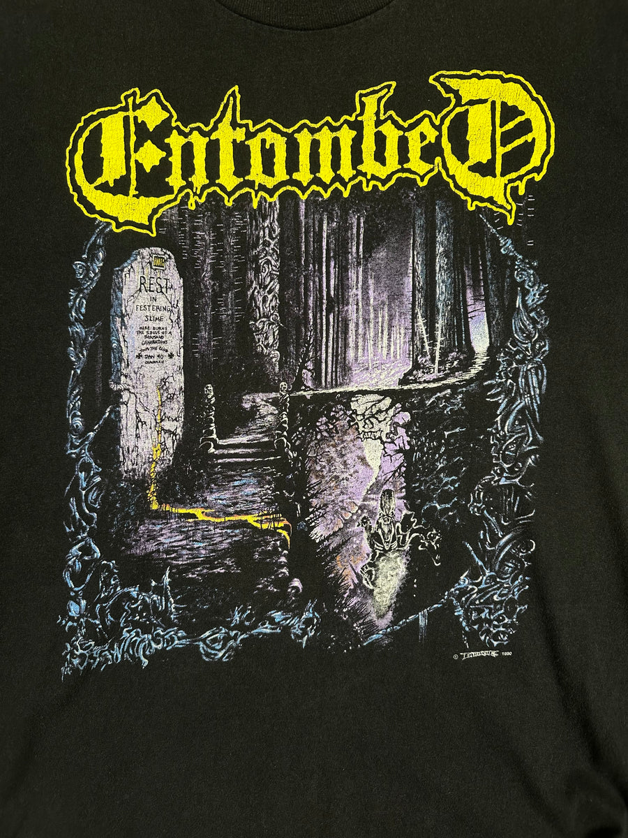 Vintage 1990 Entombed Left Hand Path T-Shirt
