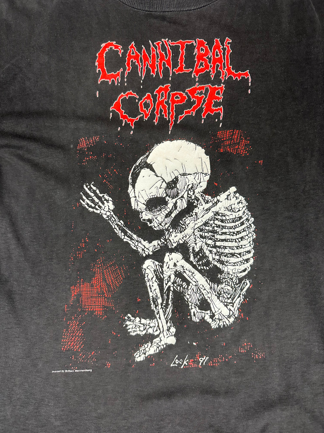 Vintage 1991 Cannibal Corpse Rock Hard Festivals T-Shirt