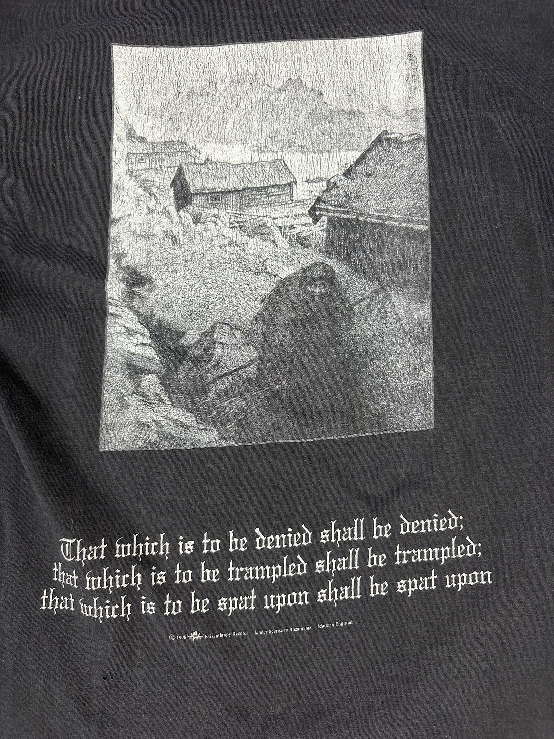 Vintage 1990s Burzum Hvis Lyset Tar Oss T-Shirt