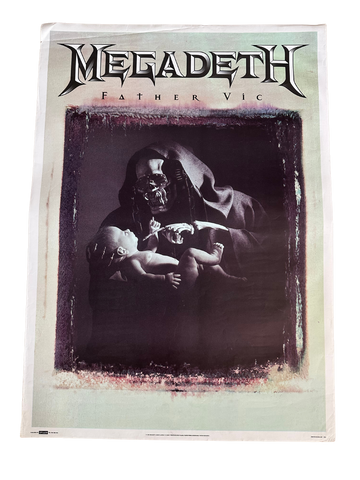 Vintage 1995 Megadeth Poster Father Vic
