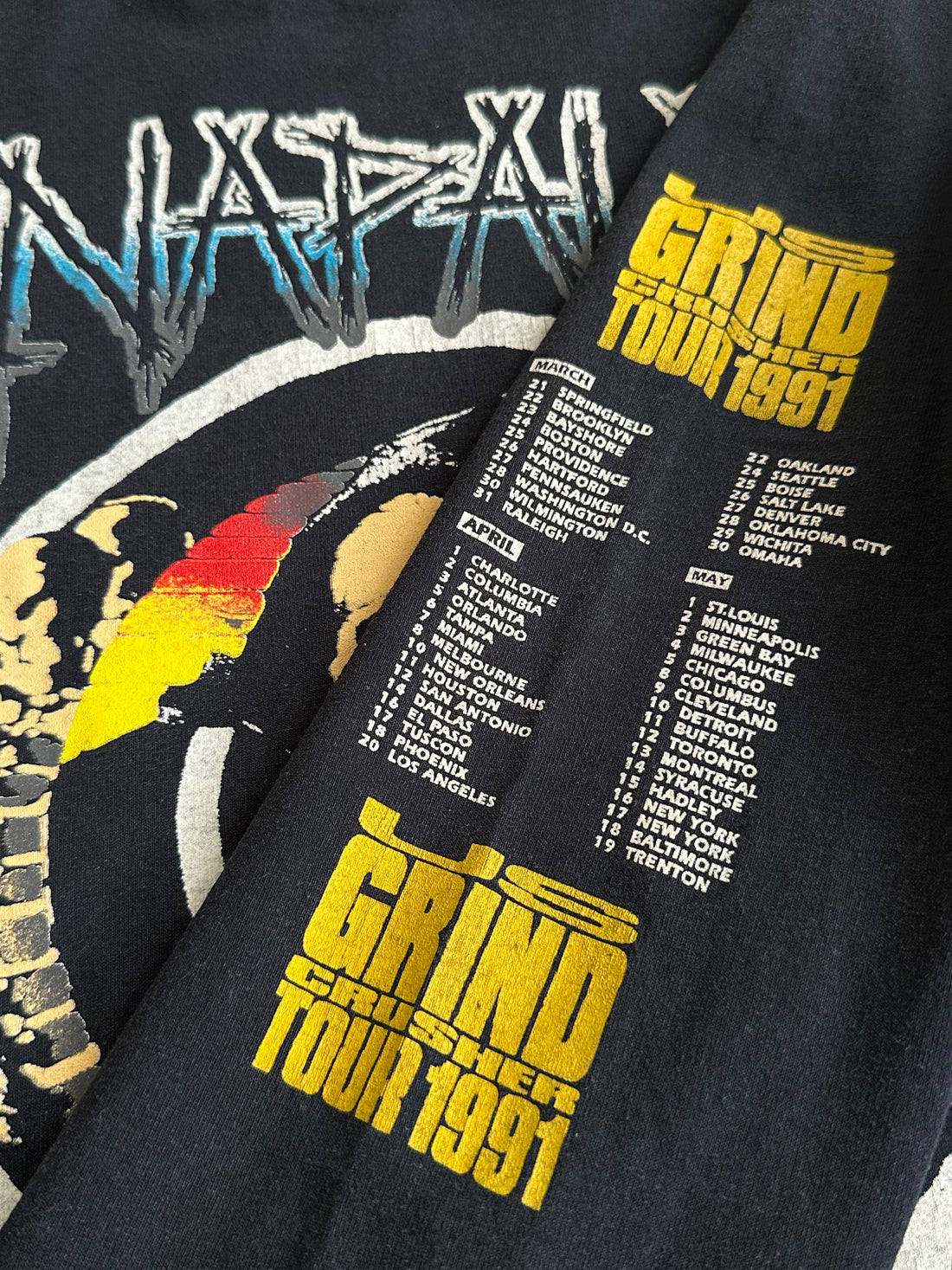 Vintage 1991 Napalm Death US Tour Longsleeve