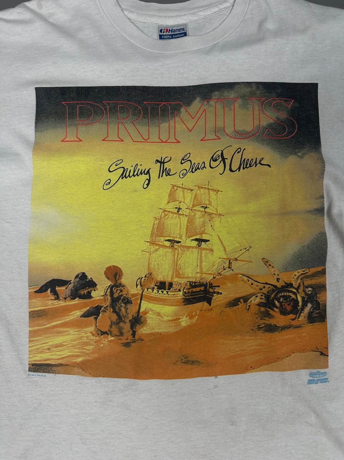Primus 1991 Sailing The Seas Of Cheese Vintage T-Shirt