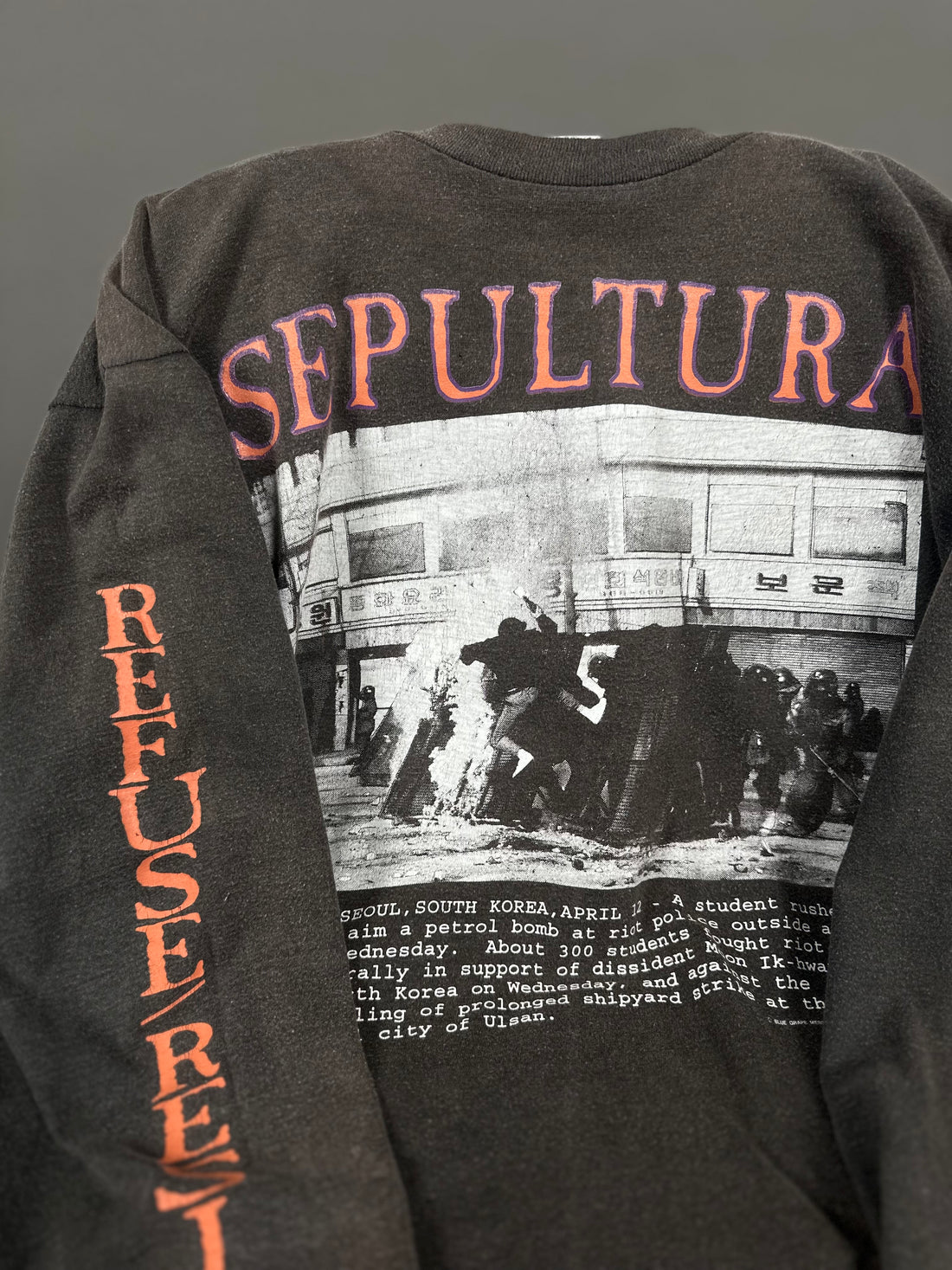 Vintage 1994 Sepultura Refuse/Resist Longsleeve