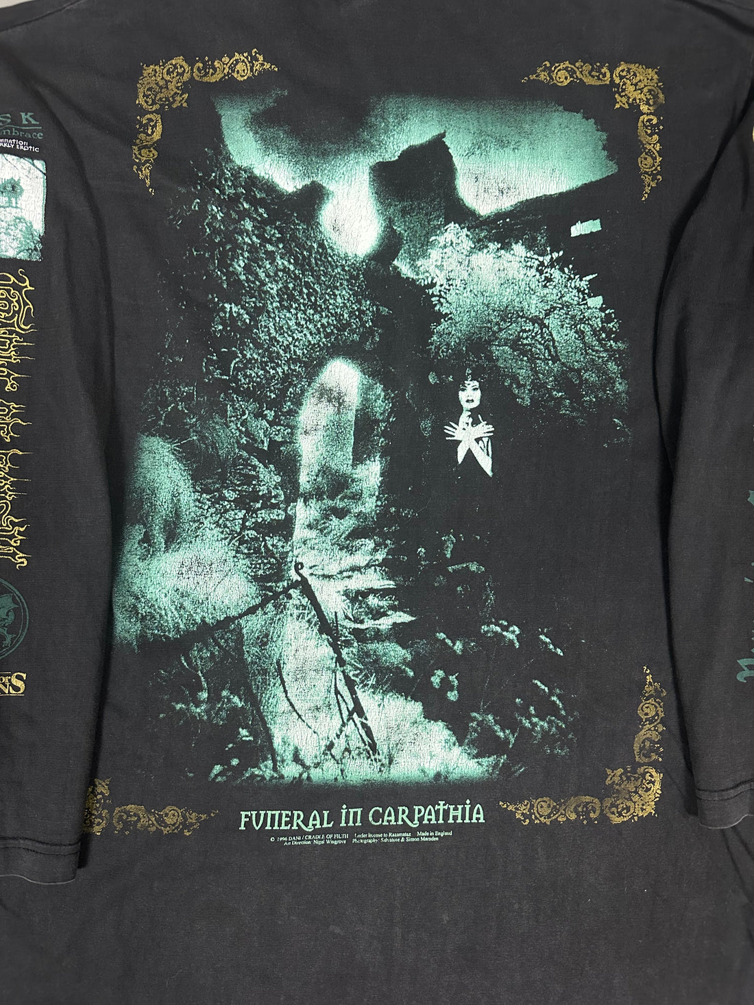 Vintage 1996 Cradle of Filth Funeral Carpathia Longsleeve