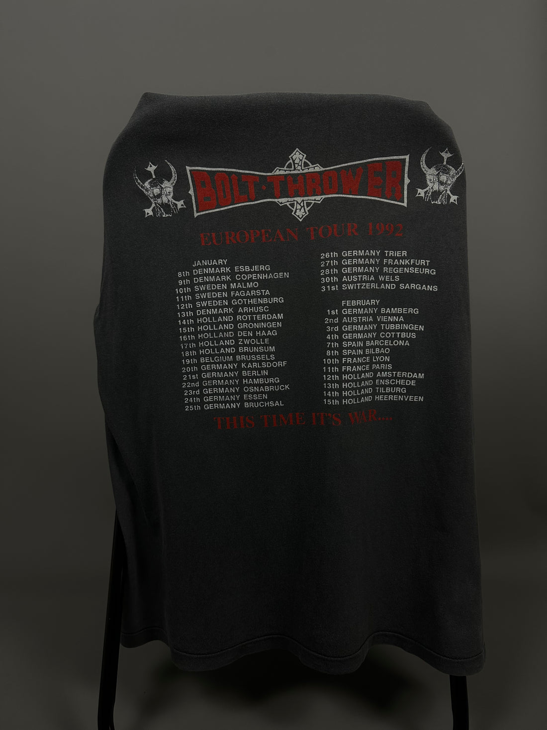 Bolt Thrower 1992 European Tour Vintage T-Shirt
