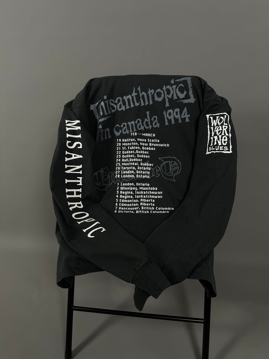 Vintage 1994 Entombed Canada Tour Wolverine Blues Longsleeve