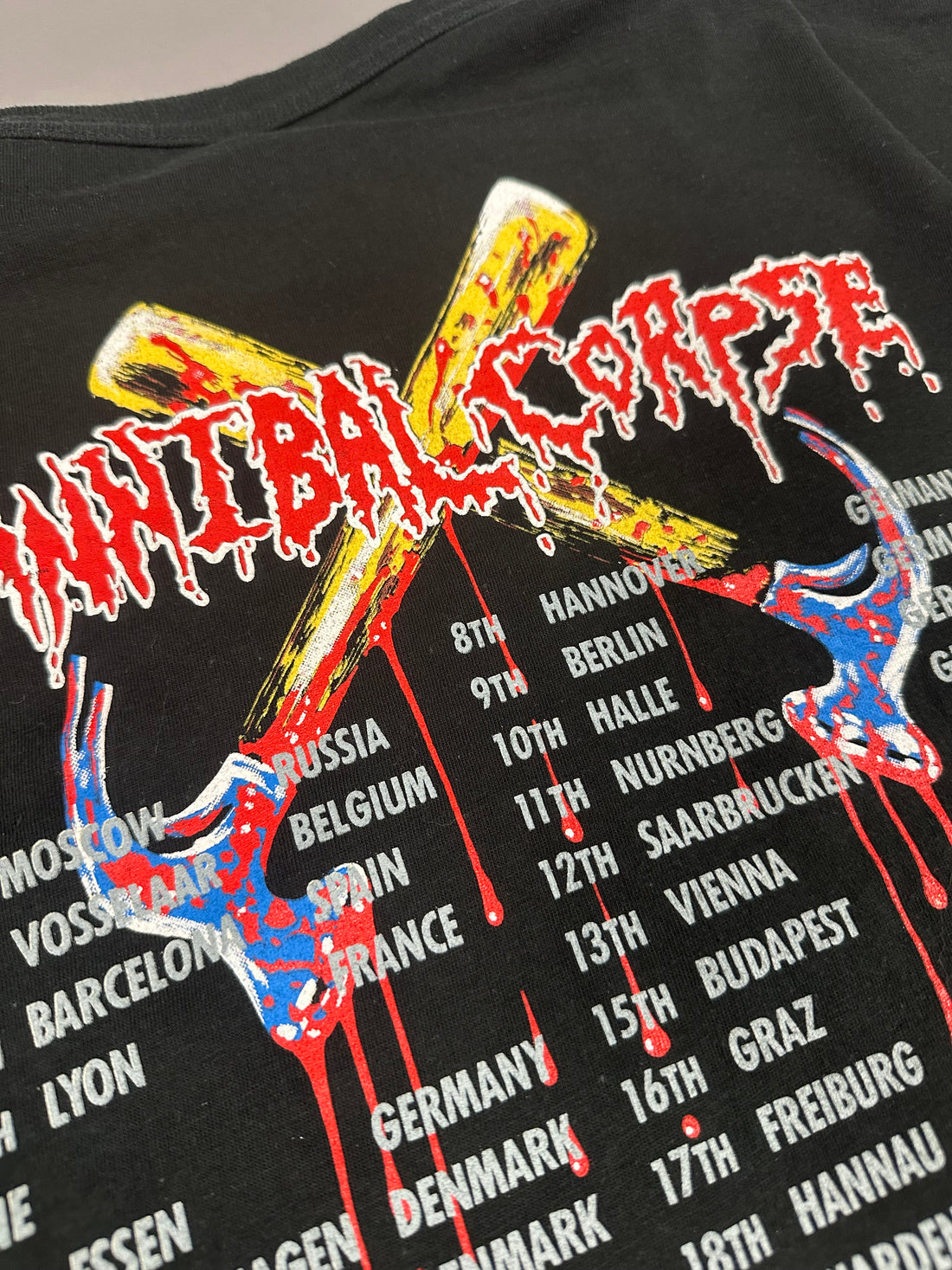 Vintage 1993 Cannibal Corpse Hammer Smashed Face T-Shirt
