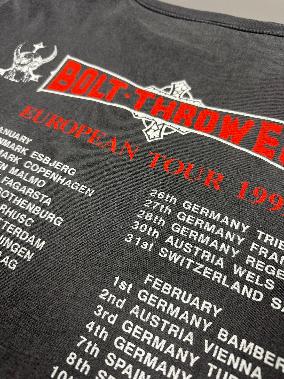 Bolt Thrower 1992 European Tour Vintage T-Shirt
