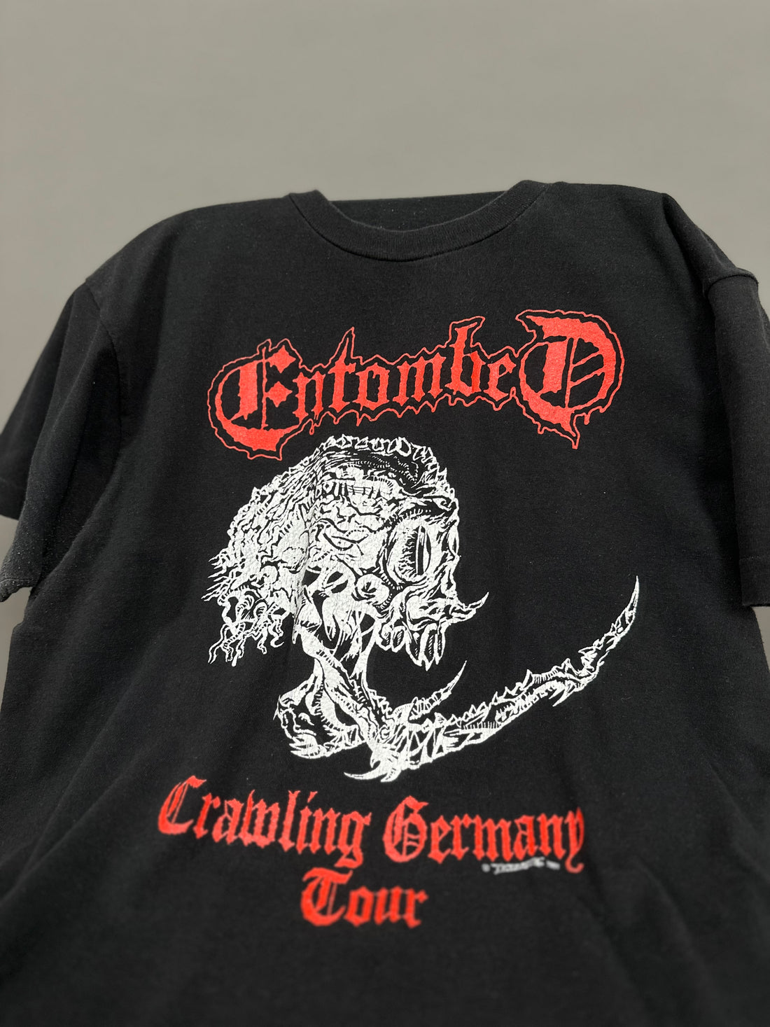 Vintage 1991 Entombed Crawling Germany T-Shirt