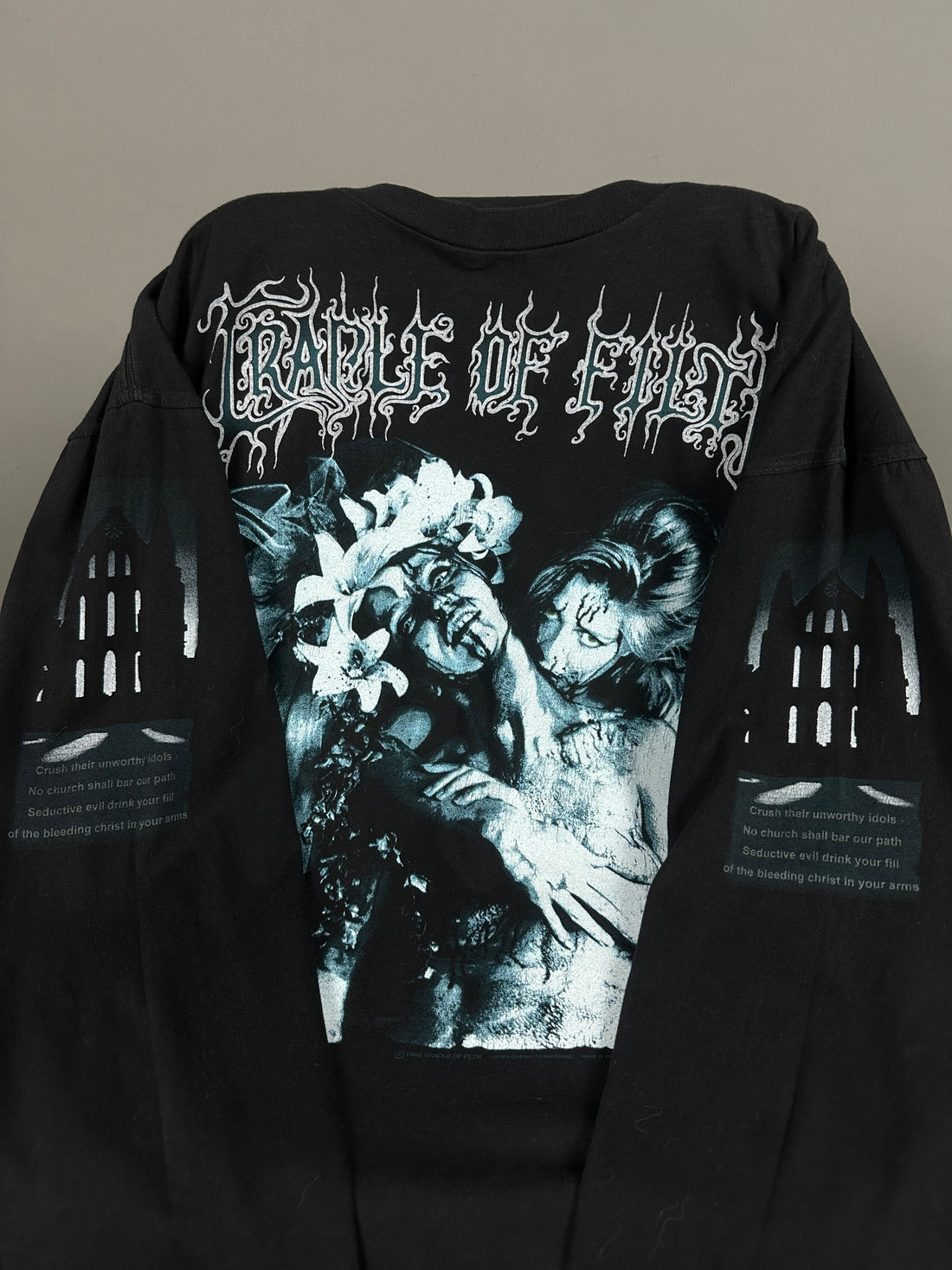 Vintage 1996 Cradle Of Filth Vampyric Evil Longsleeve