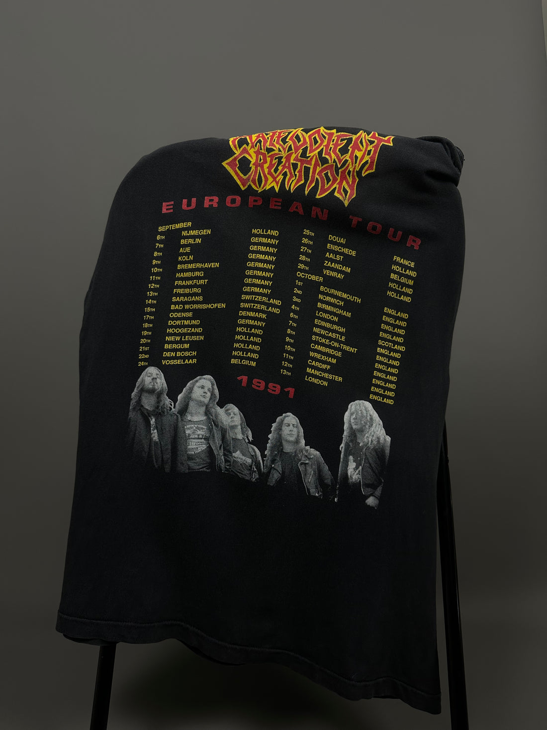 Malevolent Creation 1991 European Tour Vintage T-Shirt