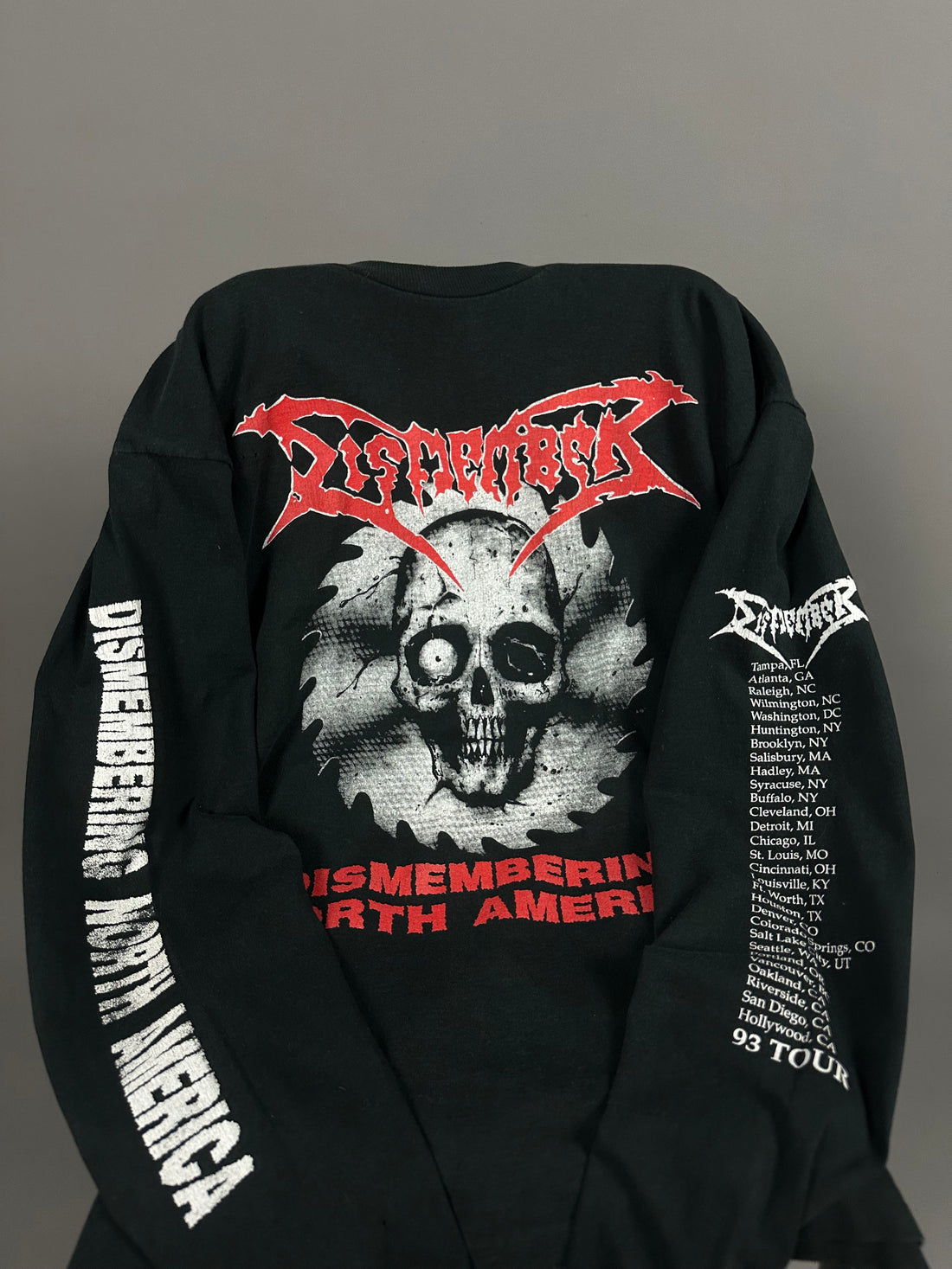 Vintage 1993 Dismember North America Tour Longsleeve