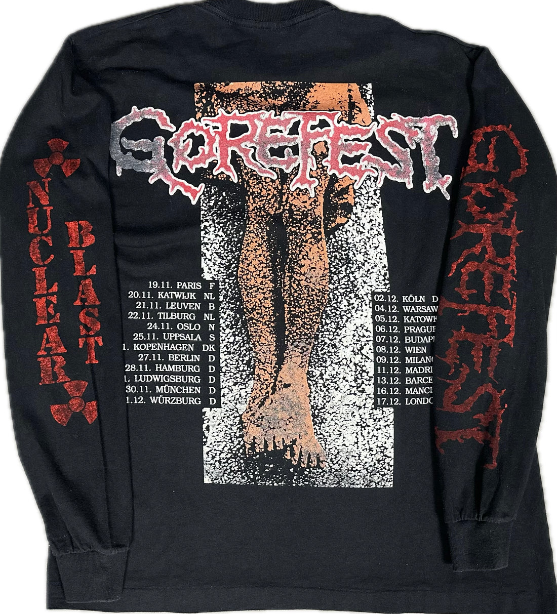 Vintage 1993 Gorefest Nuclear Blast Longsleeve