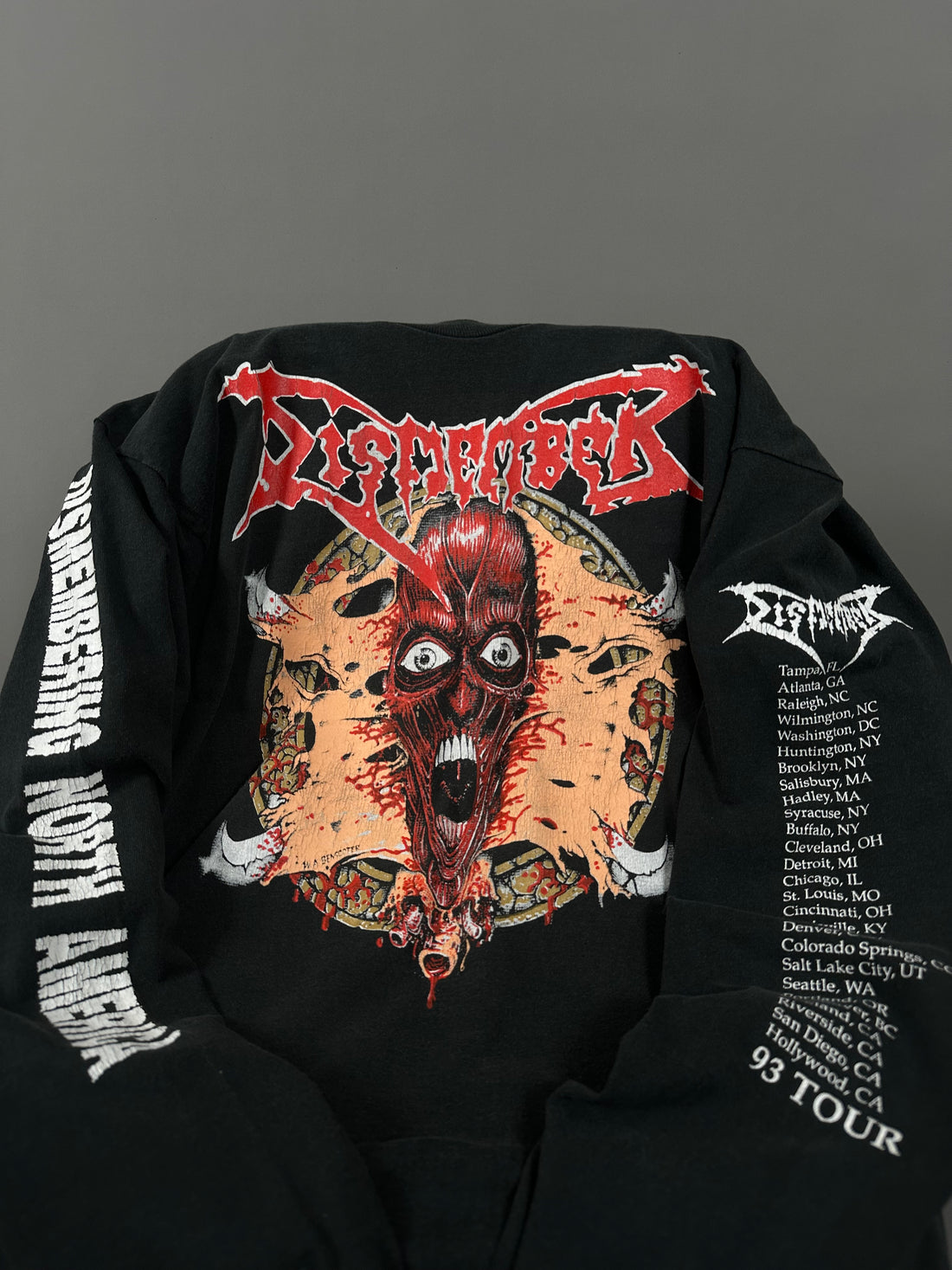 Vintage 1993 Dismember North America Tour Longsleeve