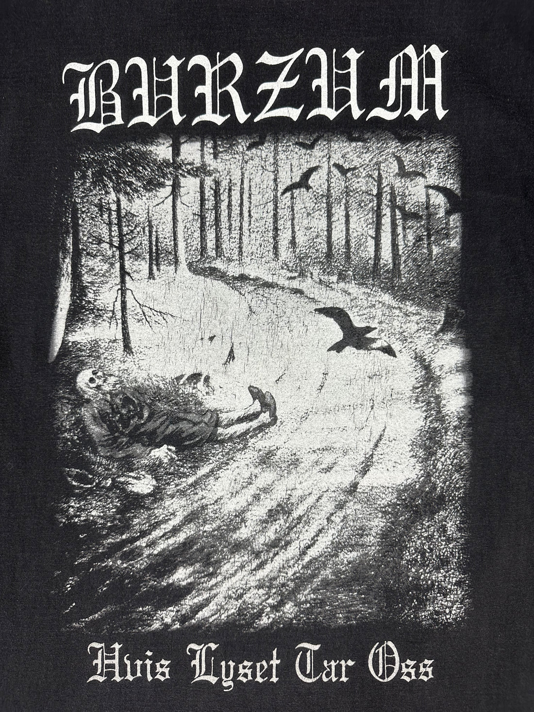 Vintage 1990s Burzum Hvis Lyset Tar Oss T-Shirt
