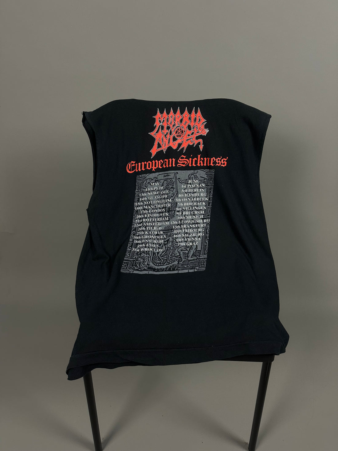 Vintage 1991 Morbid Angel Leading The Rats Sleeveless T-Shirt