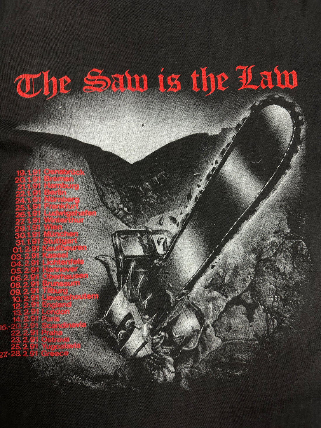 Sodom 1990 The Saw Is The Law Vintage T-Shirt