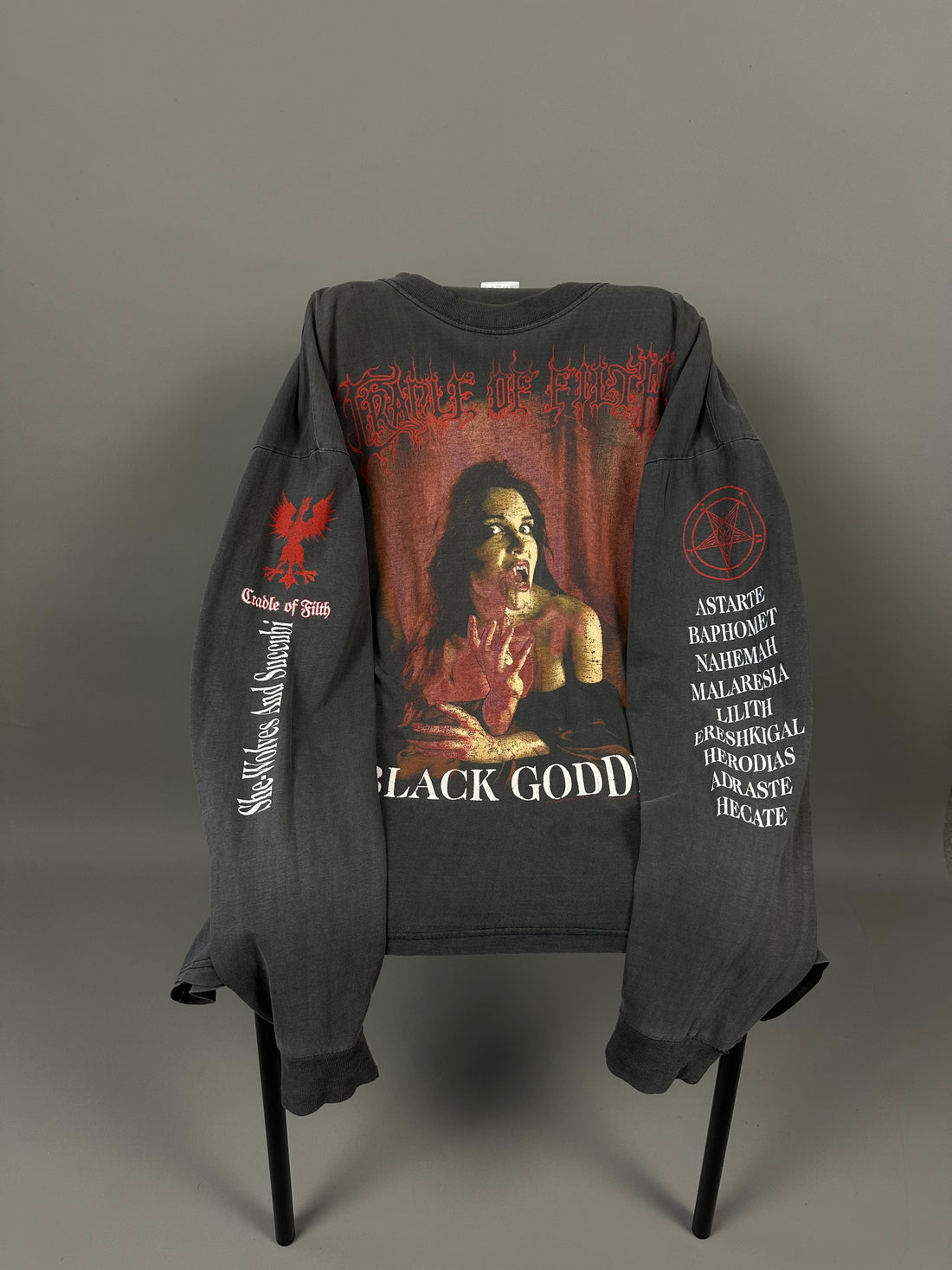 Vintage 1996 Cradle of Filth Black Goddess Longsleeve