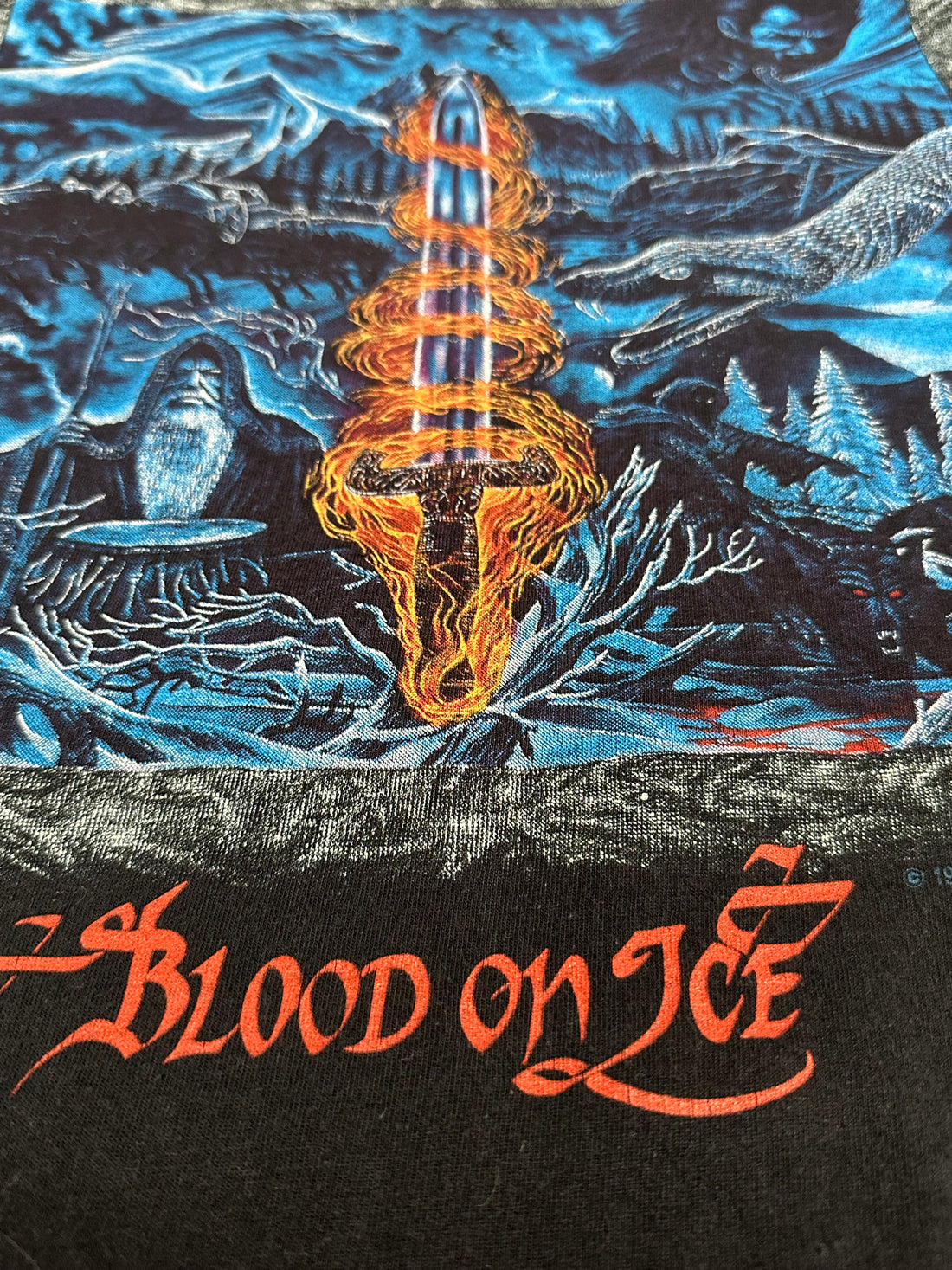 Vintage 1996 Bathory Fire On Ice T-Shirt
