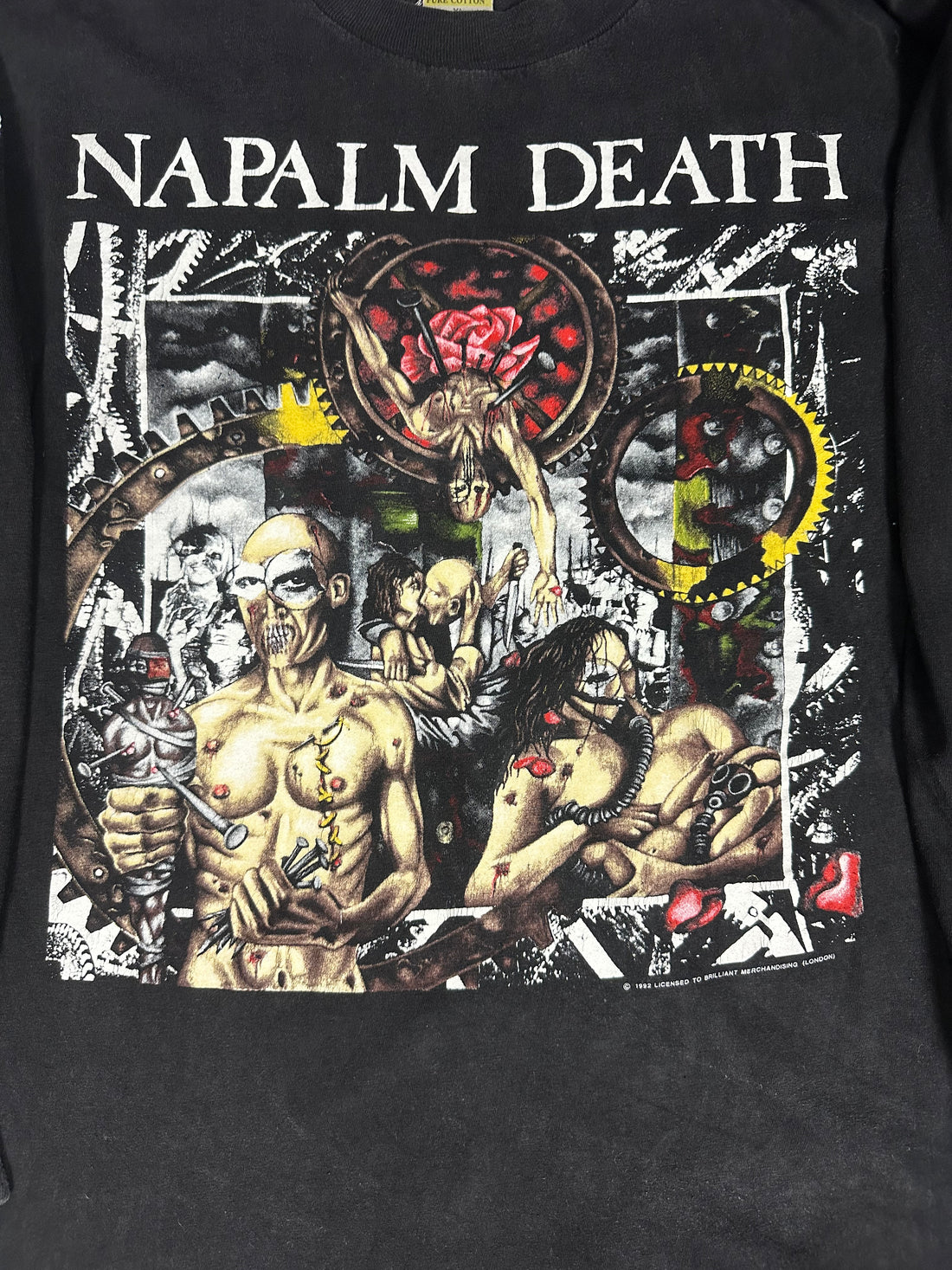 Vintage 1992 Napalm Death Europe Tour Longsleeve