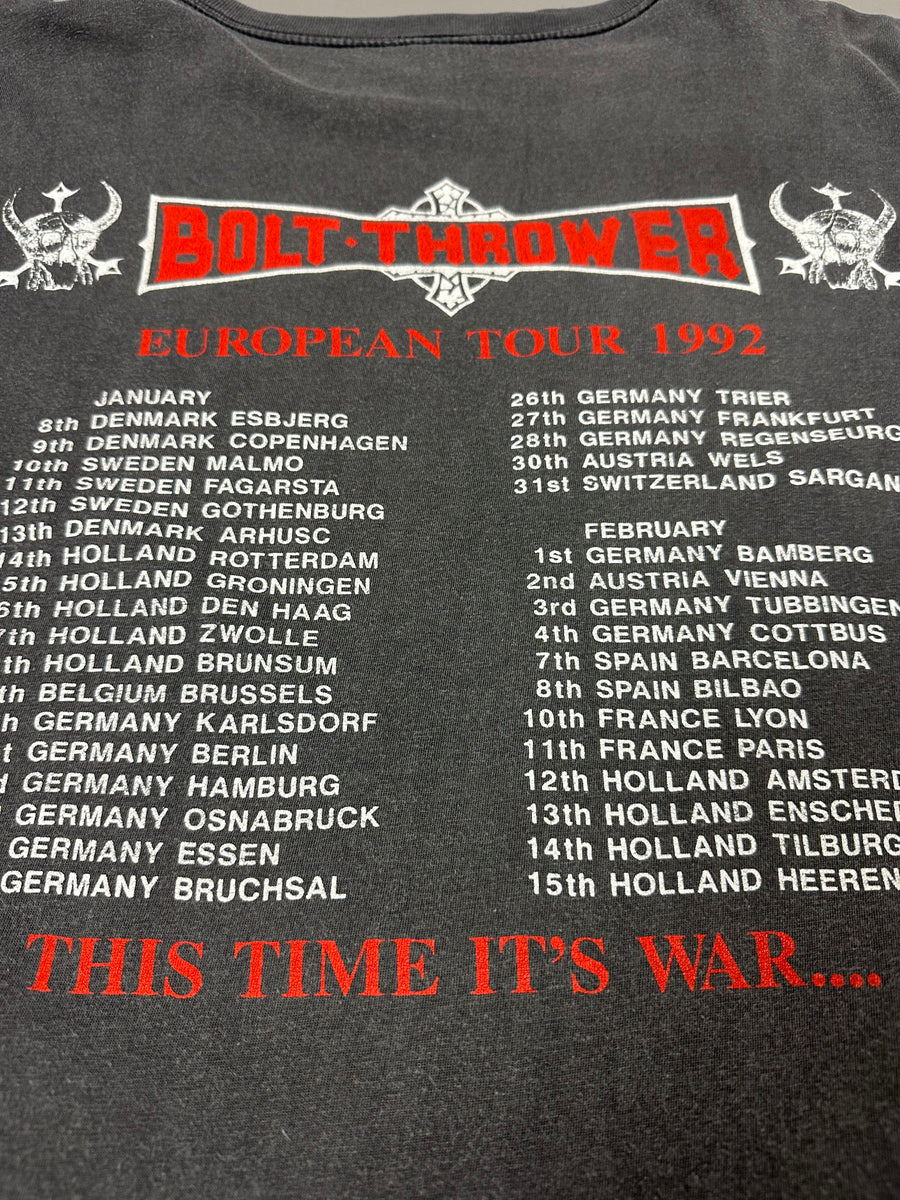 Bolt Thrower 1992 European Tour Vintage T-Shirt