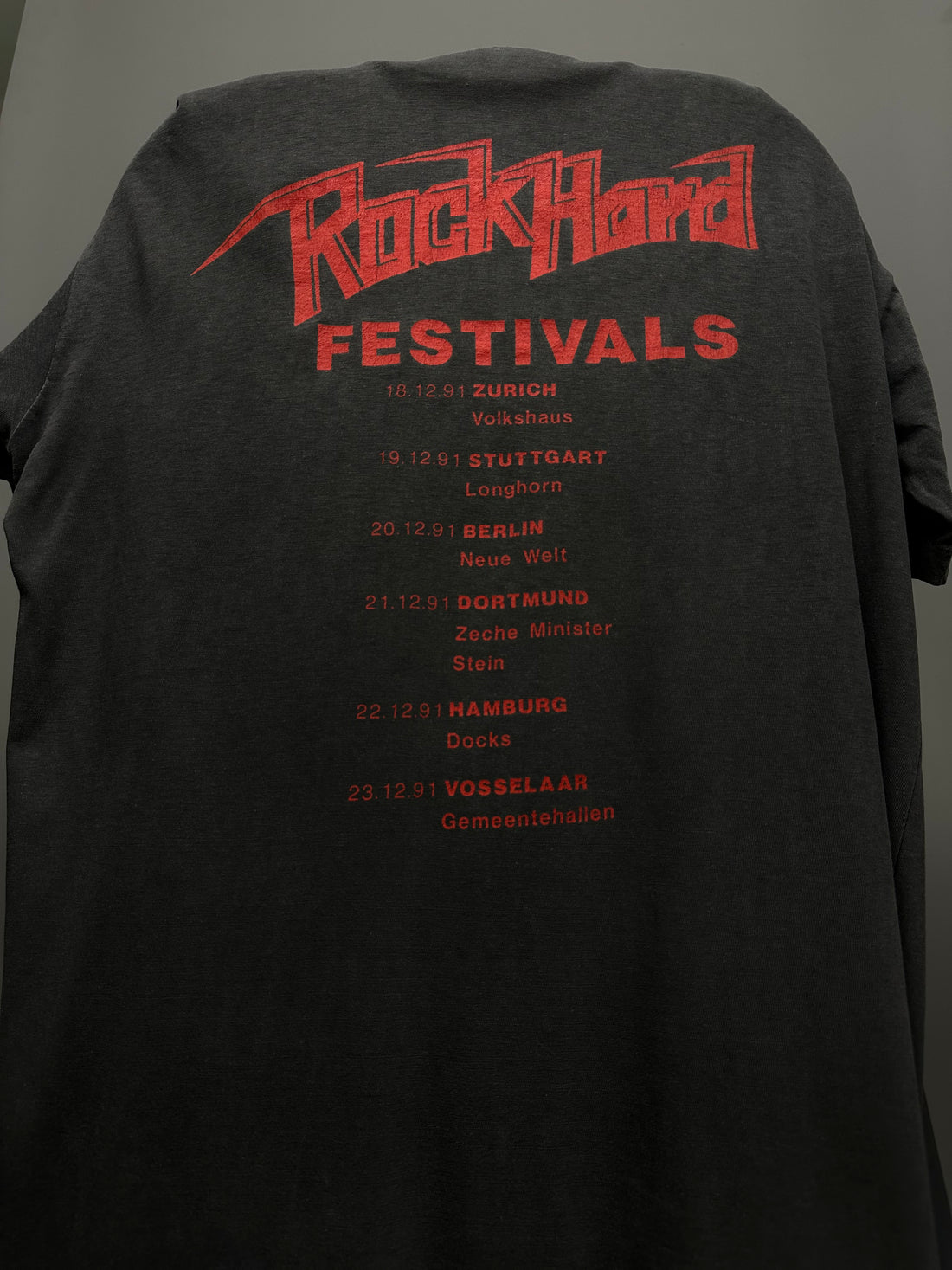 Vintage 1991 Cannibal Corpse Rock Hard Festivals T-Shirt