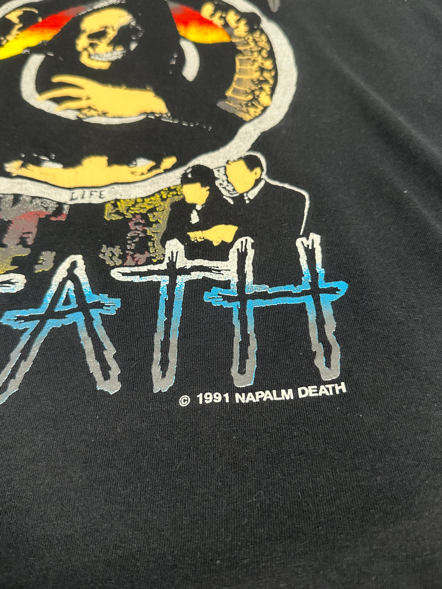 Vintage 1991 Napalm Death Grind Tour T-Shirt