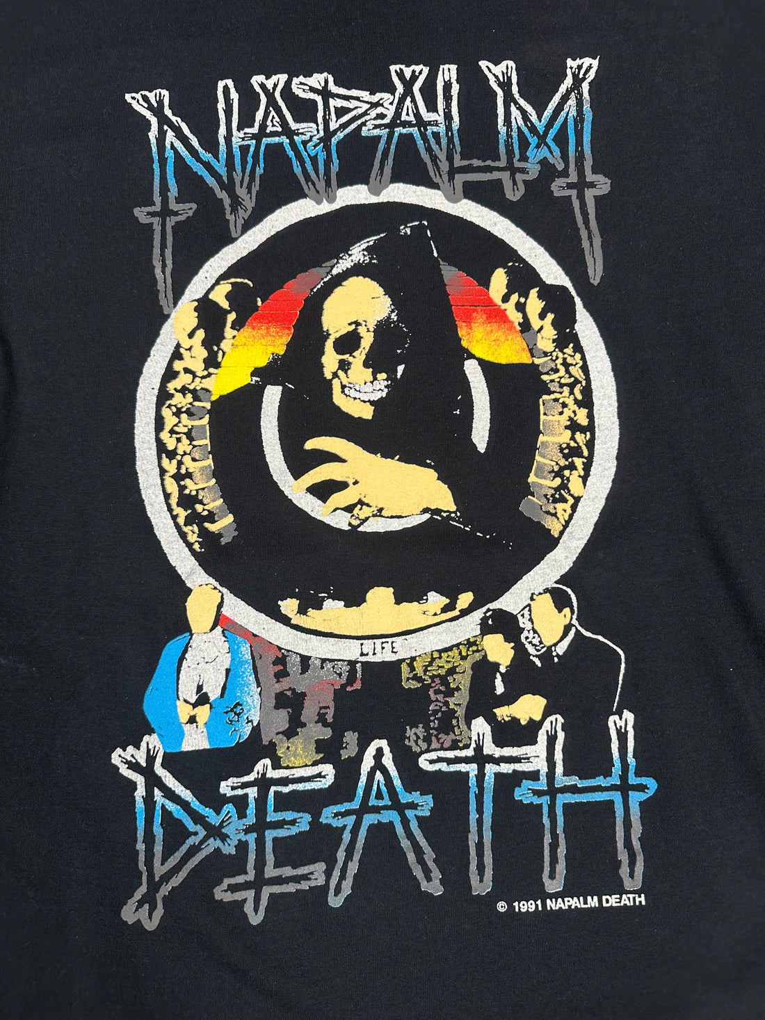 Vintage 1991 Napalm Death Grind Tour T-Shirt