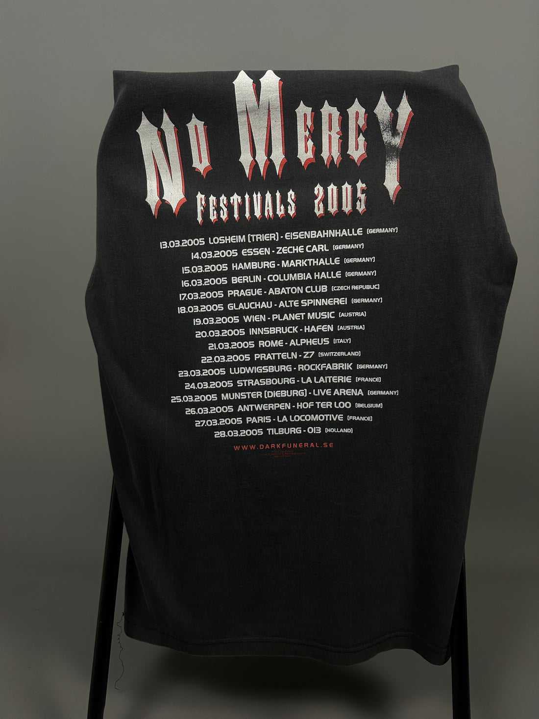 Dark Funeral 2005 No Mercy Black Metal T-Shirt