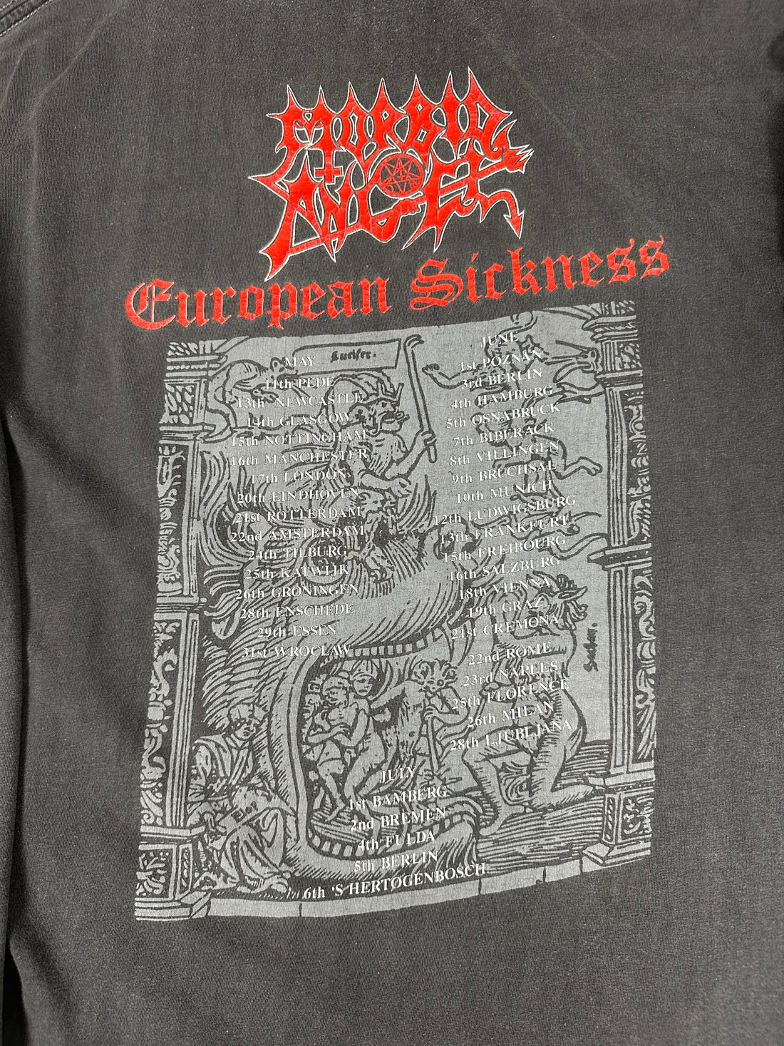 Vintage 1991 Morbid Angel European Sickness Longsleeve