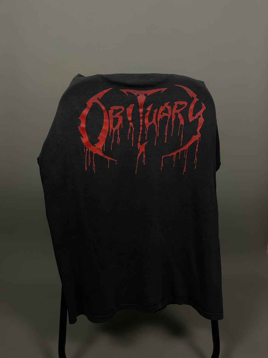 Obituary 1991 Pile Of Skulls Vintage T-Shirt