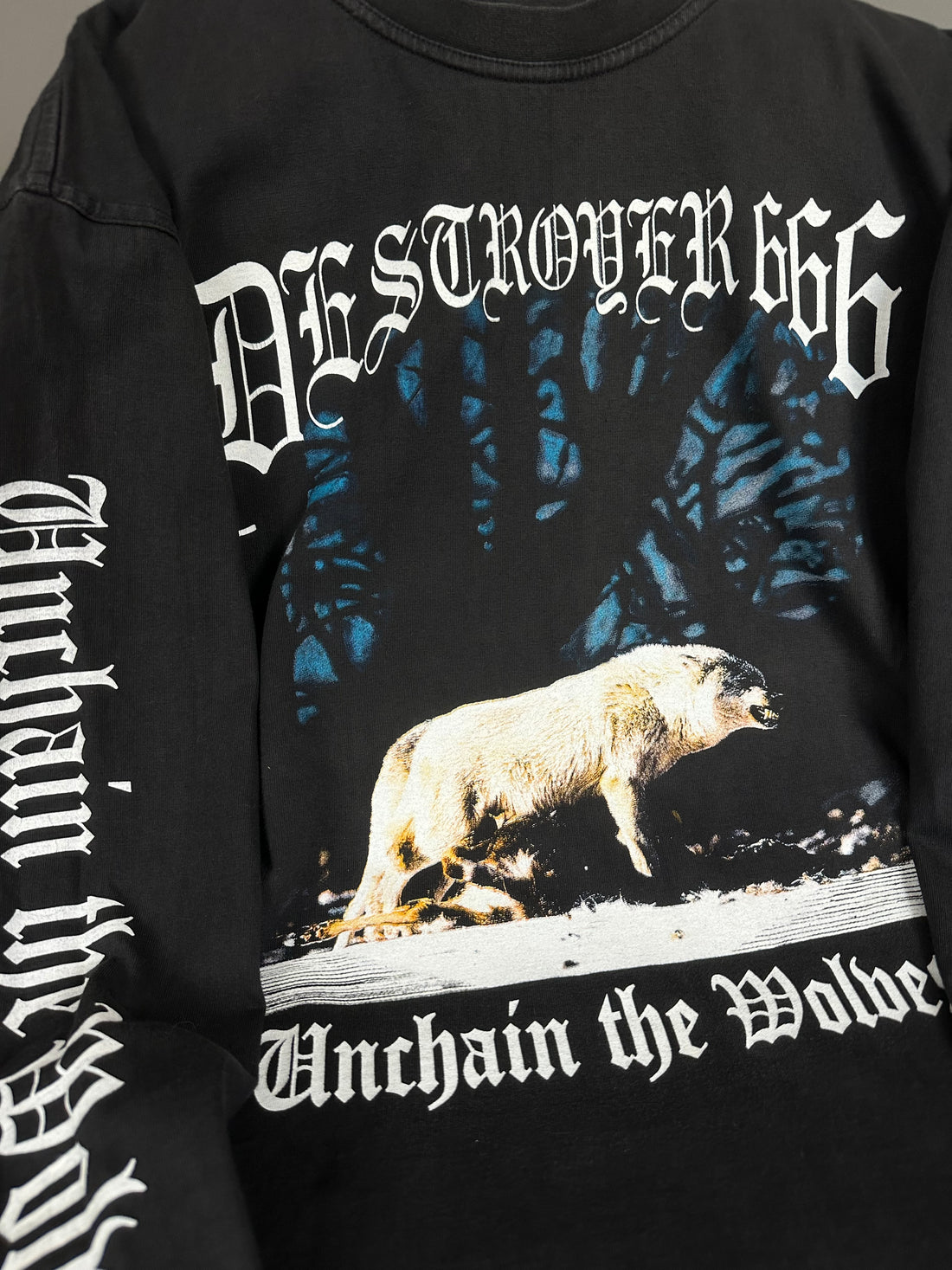 Vintage 1997 Destroyer Unchain The Wolves Longsleeve