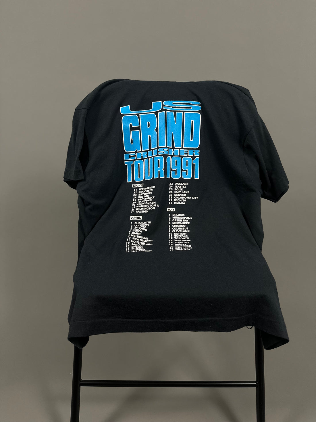 Vintage 1991 Napalm Death Grind Tour T-Shirt