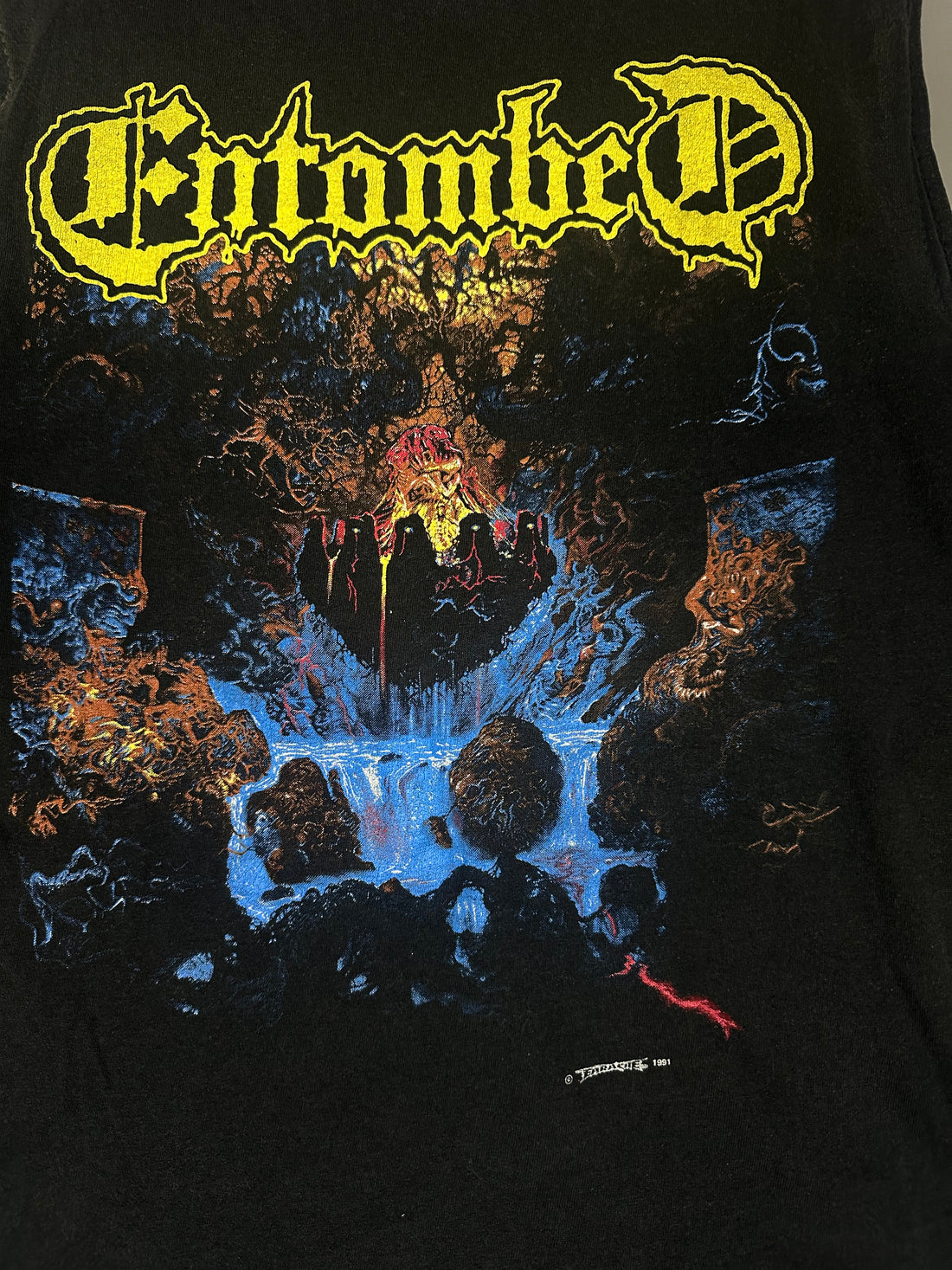 Vintage 1991 Entombed Clandestine Tank Top T-Shirt