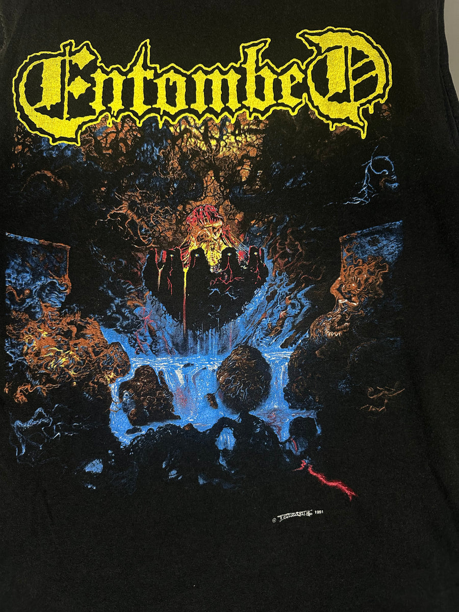 Vintage 1991 Entombed Clandestine Tank Top T-Shirt