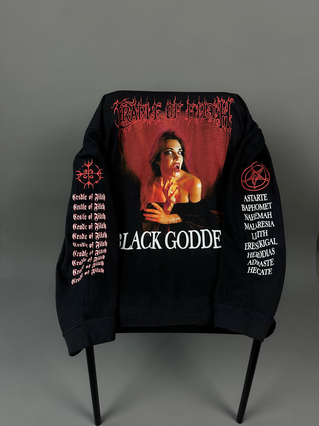 Vintage 1996 Cradle of Filth Black Goddess Longsleeve