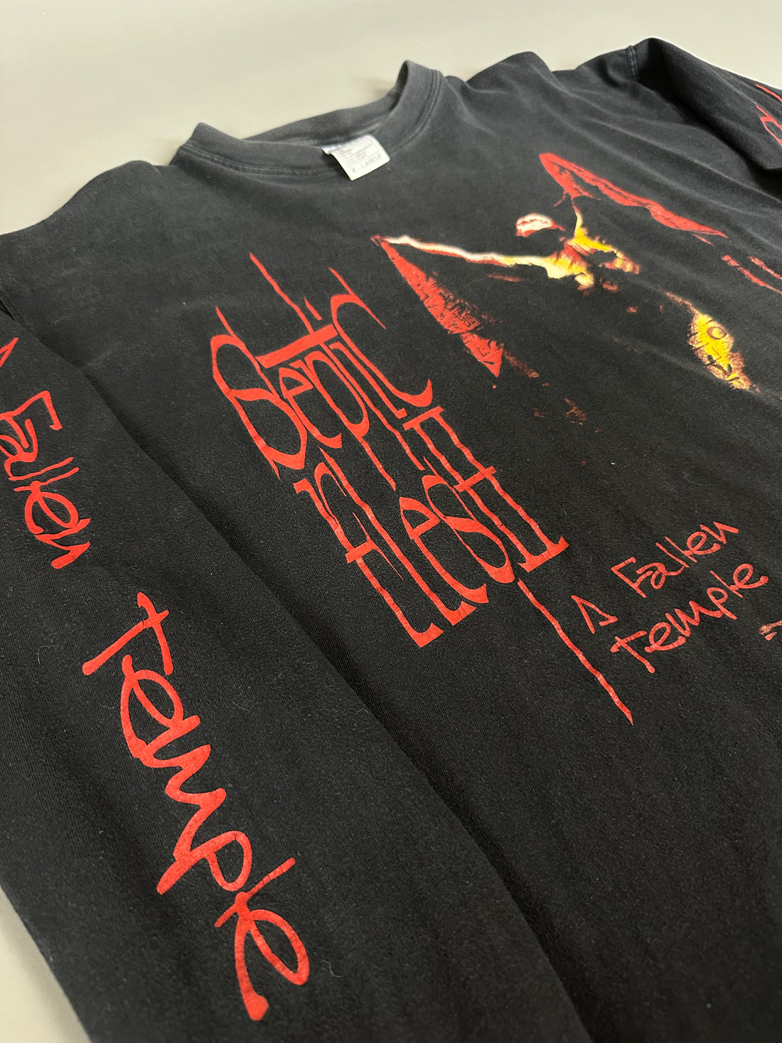 Vintage 1998 Septic Flesh A Fallen Temple Longsleeve