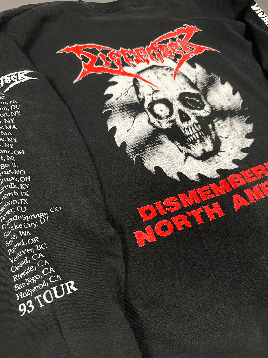 Vintage 1993 Dismember North America Tour Longsleeve