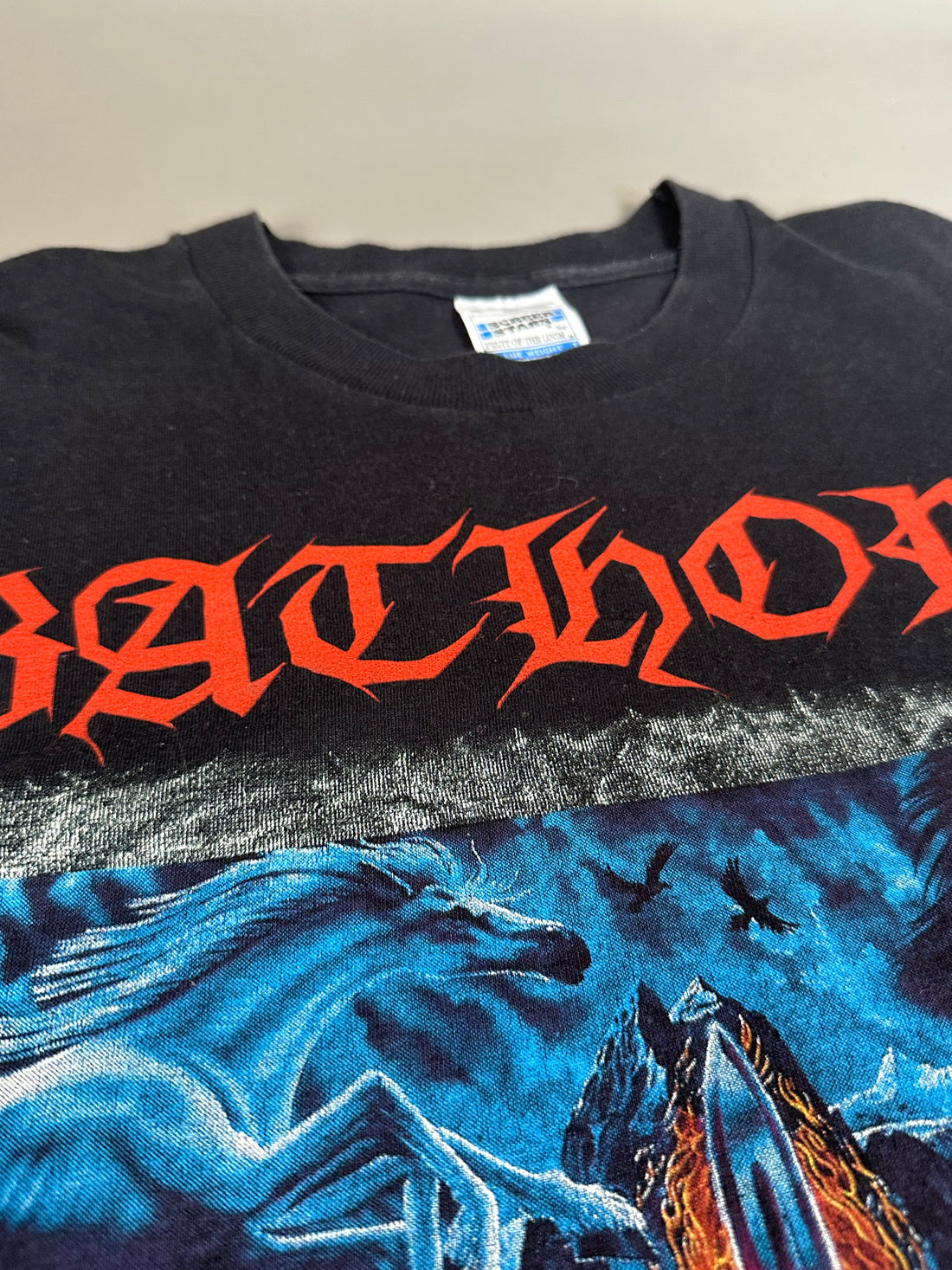 Vintage 1996 Bathory Fire On Ice T-Shirt