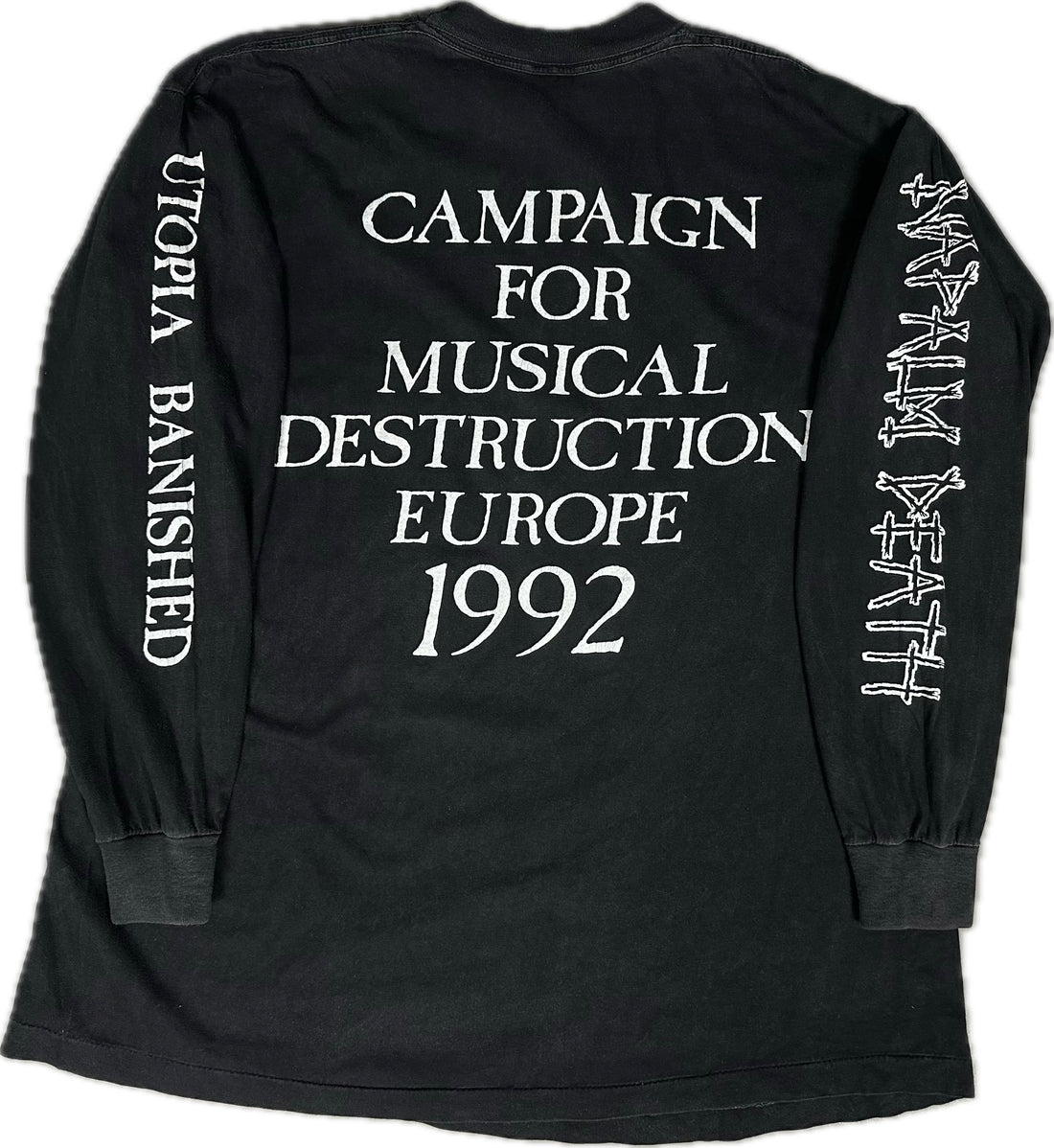 Vintage 1992 Napalm Death Europe Tour Longsleeve