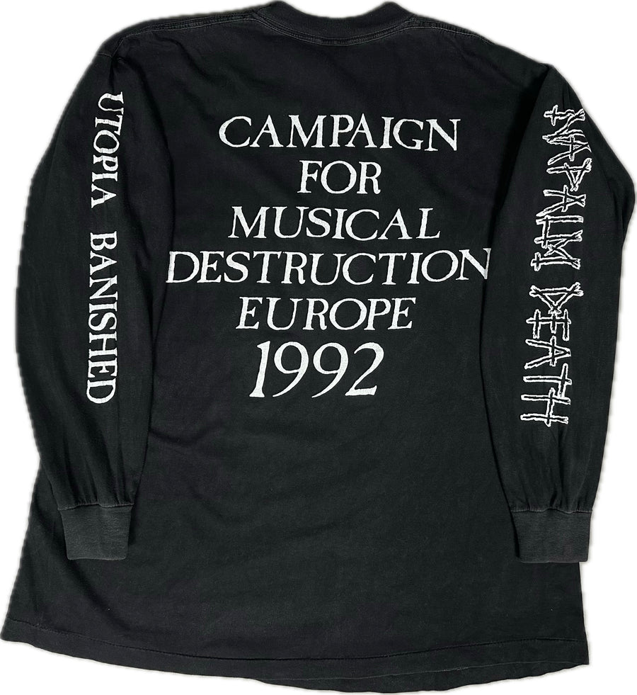 Vintage 1992 Napalm Death Europe Tour Longsleeve