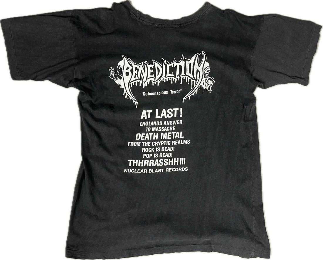 Vintage 1990 Benediction Subconscious Terror T-Shirt